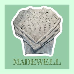 MADEWELL Pointelle Puff-Sleeve Sweater